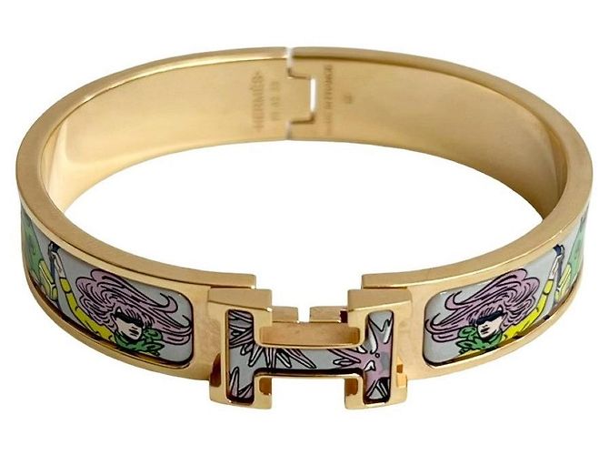 Bracciale Click H Hermès Taglia 17 D'oro Metallico - vista 6