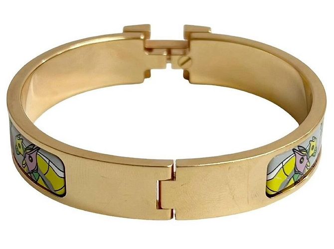 Bracciale Click H Hermès Taglia 17 D'oro Metallico - vista 7