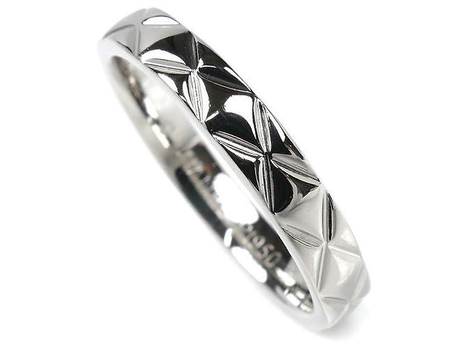 Timeless Chanel Matelassé Pt950 Platinring Größe 17 Silber Metallisch - Ansicht 2