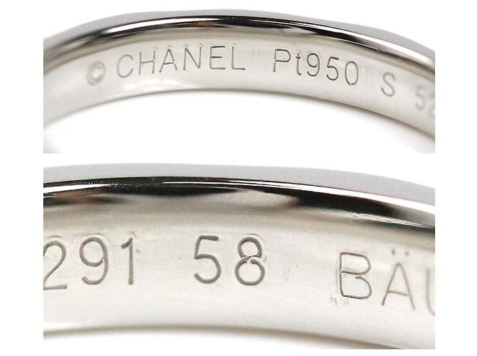 Timeless Chanel Matelassé Pt950 Platinring Größe 17 Silber Metallisch - Ansicht 5