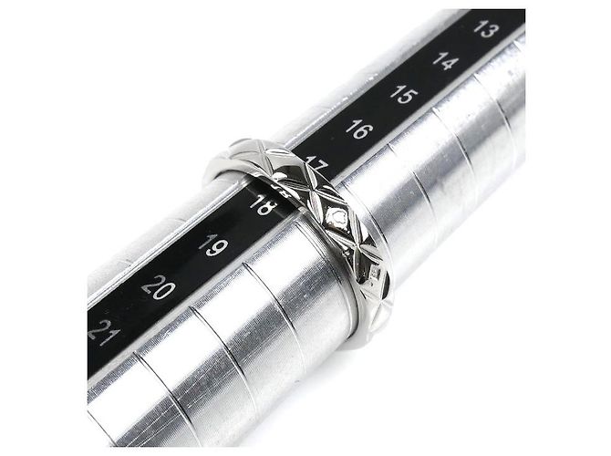 Timeless Chanel Matelassé Pt950 Platinring Größe 17 Silber Metallisch - Ansicht 6