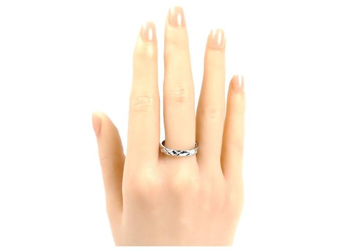 Timeless Chanel Matelassé Pt950 Platinring Größe 17 Silber Metallisch - Ansicht 7