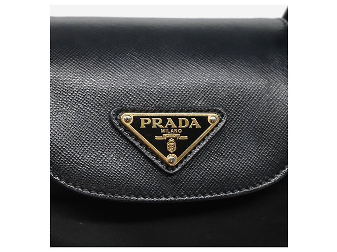 Prada Borsa tote in nylon nero 2 in 1 - vista 16