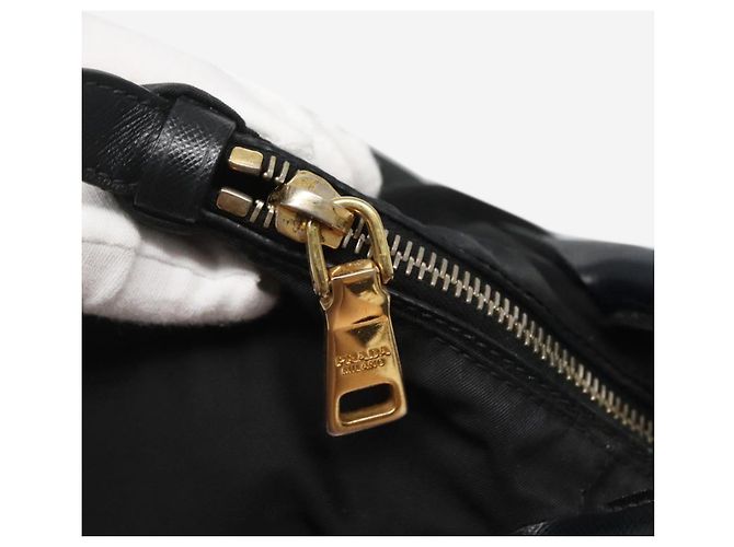 Prada Borsa tote in nylon nero 2 in 1 - vista 17