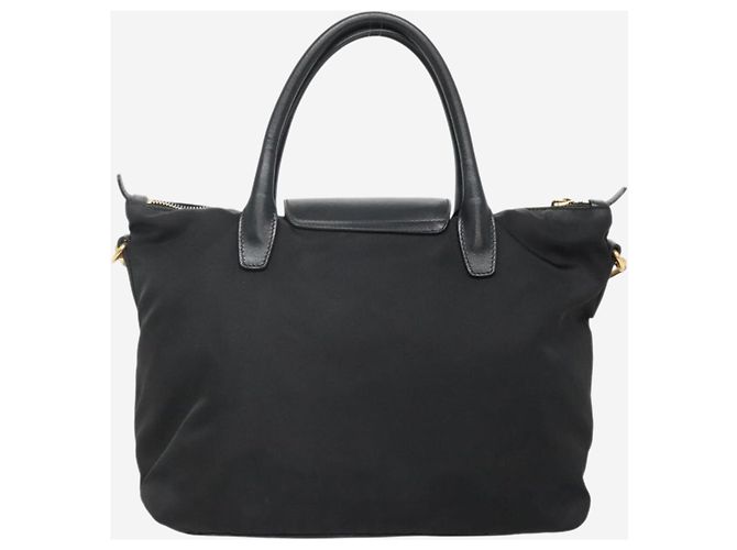 Prada Borsa tote in nylon nero 2 in 1 - vista 3