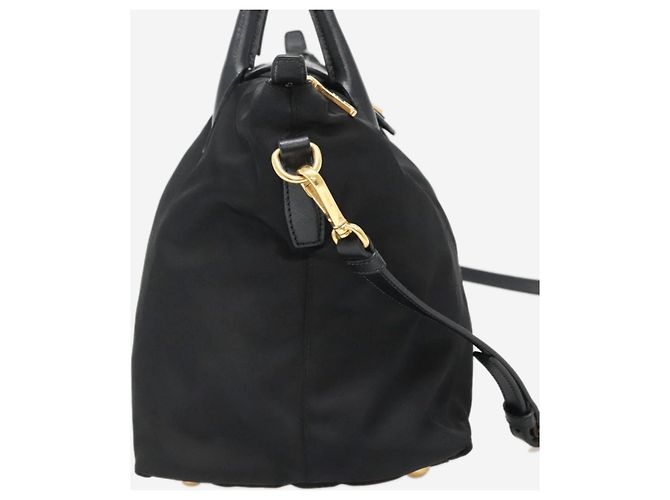 Prada Borsa tote in nylon nero 2 in 1 - vista 4