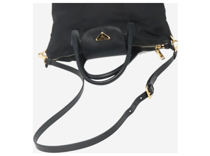 Prada Borsa tote in nylon nero 2 in 1 - vista 9