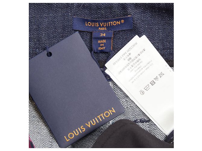 Pantalones cortos de mezclilla Monograma aterciopelado de Louis Vuitton Roja Burdeos - vista 8