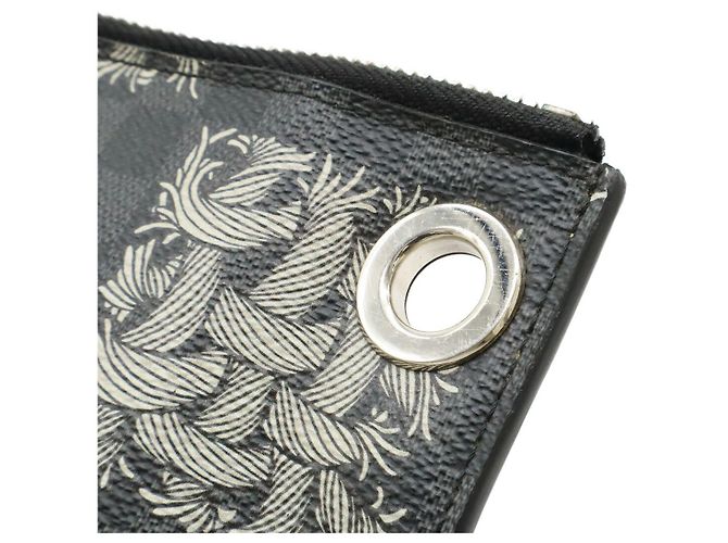 Louis Vuitton Damier Graphite Pochette Jour PM Clutch Schwarz - Ansicht 6