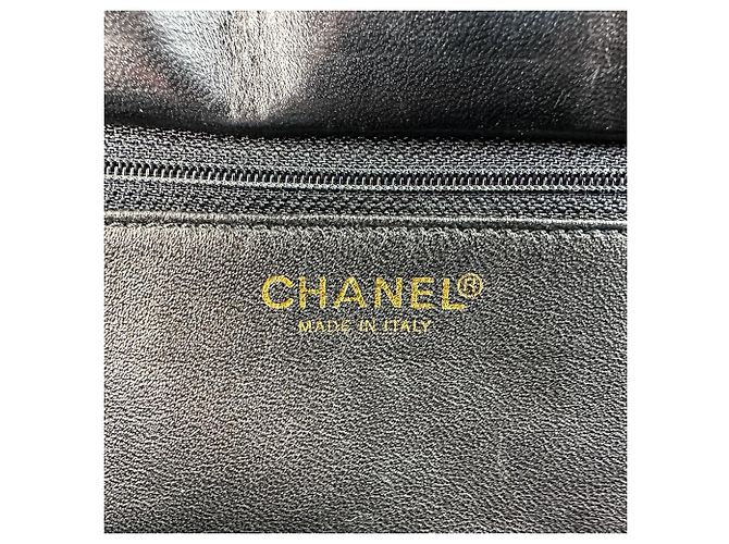 Timeless Bolso de mano 2 en 1 de jersey de algodón Chanel Choco Bar Negro - vista 9