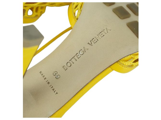 Sandali Gialli in Tessuto Stretch Bottega Veneta Giallo - vista 6