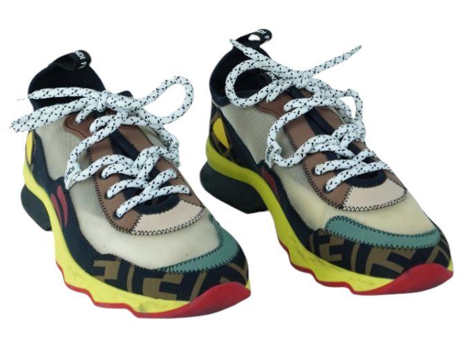 Sneakers Patchwork FF Multicolore Freedom di Fendi - vista 10