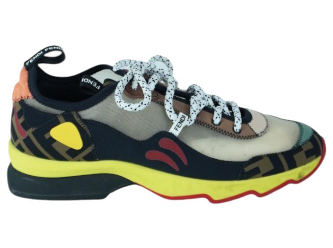 Sneakers Patchwork FF Multicolore Freedom di Fendi - vista 2
