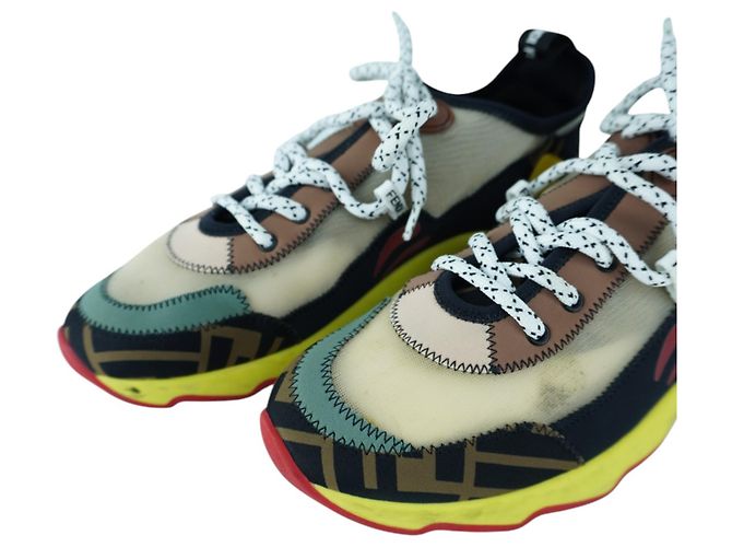 Sneakers Patchwork FF Multicolore Freedom di Fendi - vista 5