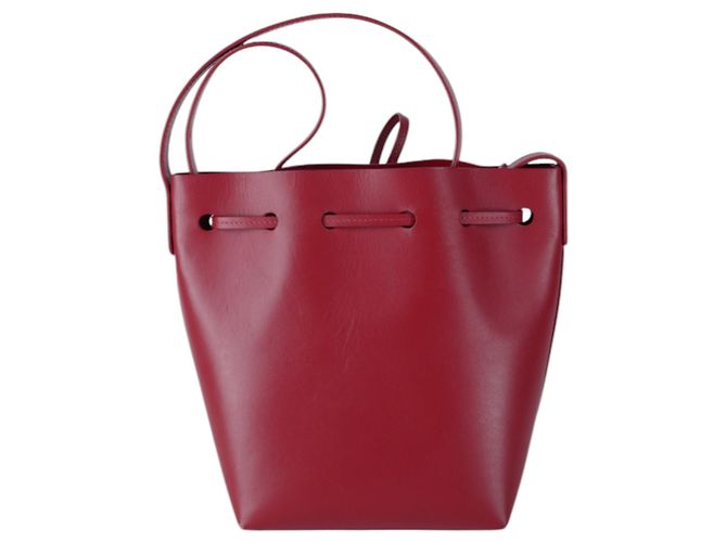 Mini borsa a secchiello in pelle rossa Mansur Gavriel Rosso - vista 3