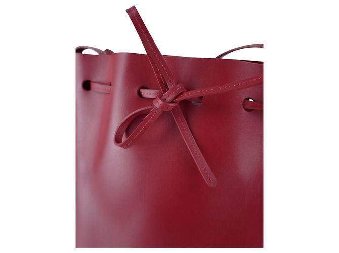 Mini borsa a secchiello in pelle rossa Mansur Gavriel Rosso - vista 6