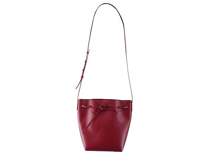 Mini borsa a secchiello in pelle rossa Mansur Gavriel Rosso - vista 8