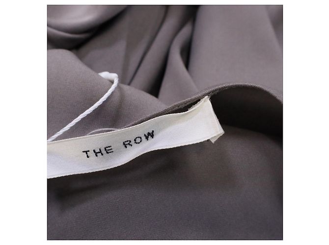 Vestido Midi Gathered Sasha em Seda Marrom da The Row - vista 5