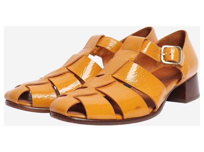 Chie Mihara Mustard Sanchis heeled sandals - size EU 40 - view 2