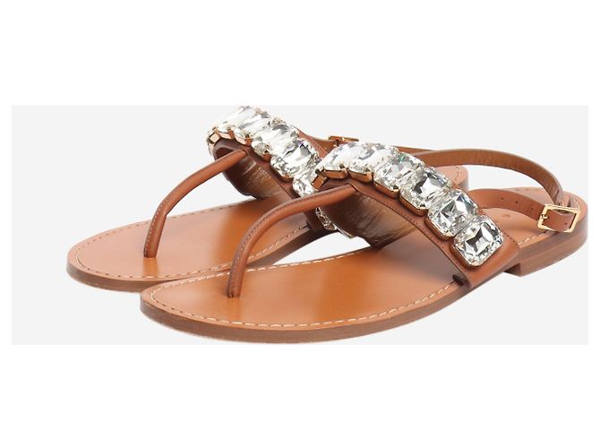 Marni Sandali T-strap in cristallo marrone - taglia EU 40 - vista 2