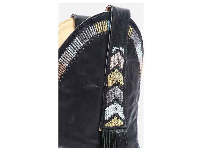 Autre Marque Schwarze Leder-Cowboy-Stiefel - Größe EU 36 (UK 3) - Ansicht 4