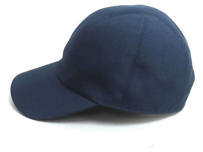 Hermès Cappello in cotone Medor Pois di Hermes Davis Blu - vista 3