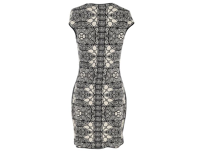 Abito Mini Stampato Alexander McQueen in Lana Multicolore - vista 3