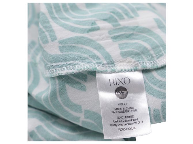 Autre Marque Falda midi impresa Rixo Kelly en viscosa verde - vista 5