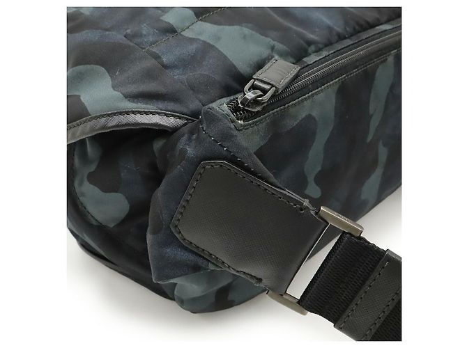 Borsa a tracolla in nylon e pelle Prada Multicolore - vista 4