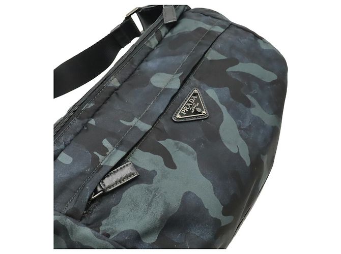 Borsa a tracolla in nylon e pelle Prada Multicolore - vista 6