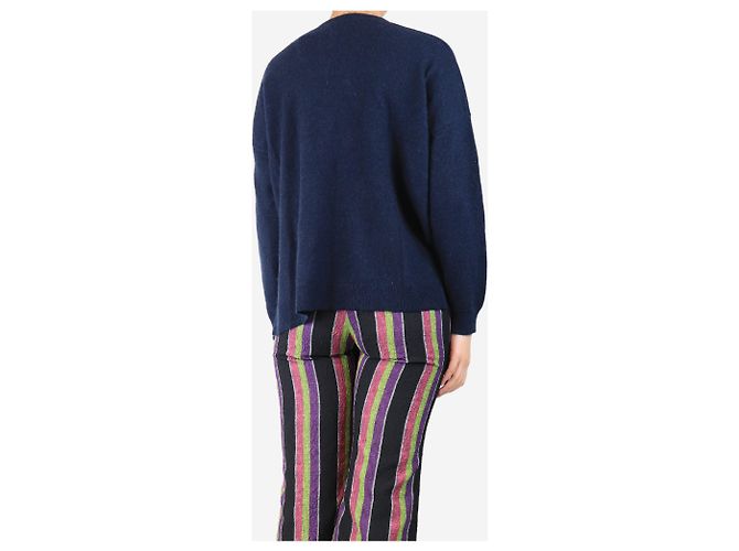 Autre Marque Navyblauer Cardigan - Größe M Marineblau - Ansicht 2