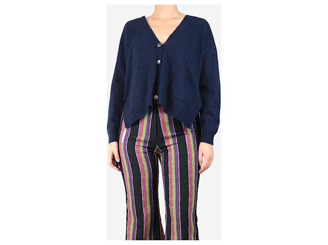 Autre Marque Navyblauer Cardigan - Größe M Marineblau - Ansicht 3
