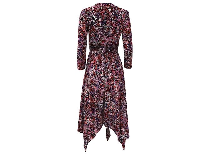 Abito midi asimmetrico con stampa floreale Maje in viscosa multicolore - vista 4