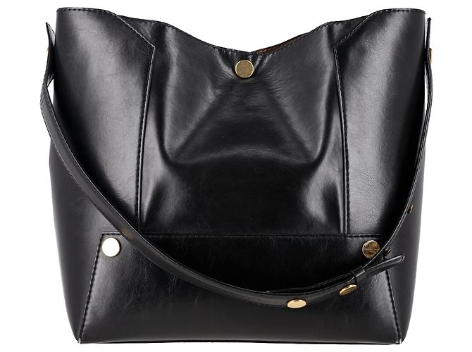 Stella Mc Cartney Borsa Tote Popper Stella McCartney in ecopelle nera Nero - vista 3
