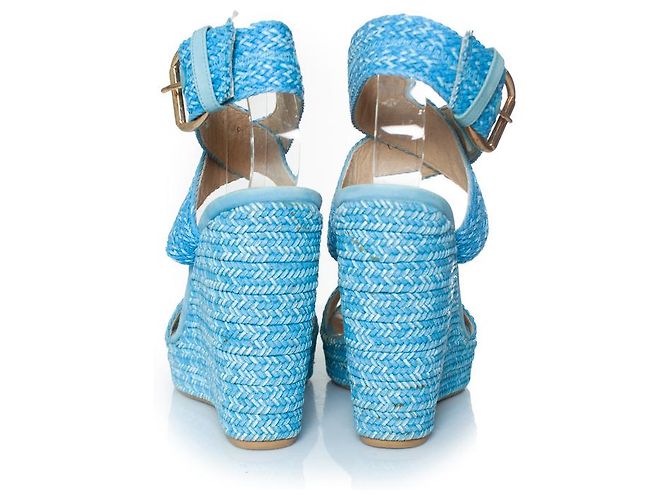 Wedge intrecciati blu Stuart Weitzman - vista 3
