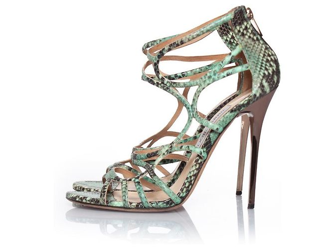 Grüne Python-Gladiatorensandalen von Jimmy Choo - Ansicht 2