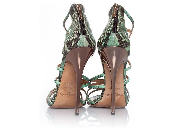 Grüne Python-Gladiatorensandalen von Jimmy Choo - Ansicht 4