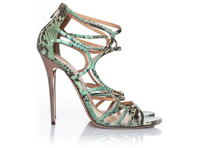 Grüne Python-Gladiatorensandalen von Jimmy Choo - Ansicht 5