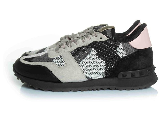 Valentino Garavani Camo rockrunner in grigio e rosa Multicolore - vista 2