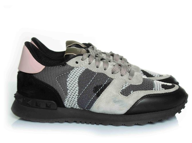 Valentino Garavani Camo rockrunner in grigio e rosa Multicolore - vista 4