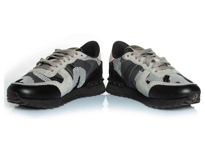 Valentino Garavani Camo rockrunner in grigio e rosa Multicolore - vista 5