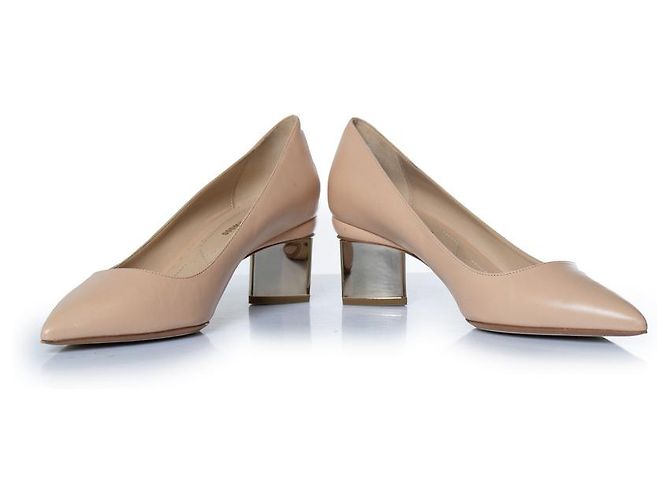 Décolleté beige celeste Nicholas Kirkwood Marrone - vista 6