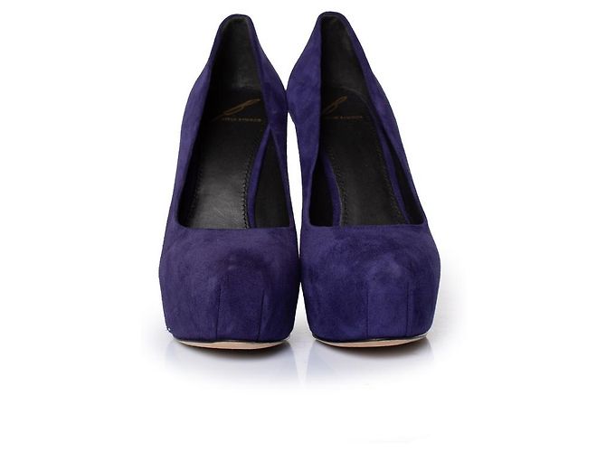 Décolleté in suede viola Brian Atwood Porpora - vista 3