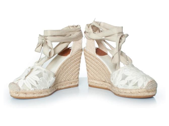 Wedge espadrille floreale Tory Burch Bianco - vista 5