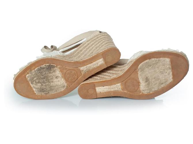 Wedge espadrille floreale Tory Burch Bianco - vista 7