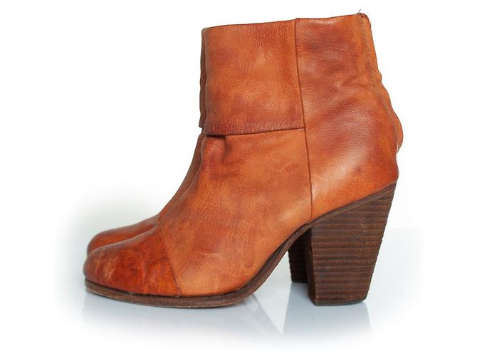 Botines de tobillo con cremallera trasera Newbury de Rag & Bone NY Castaño - vista 2