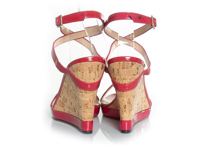 Fuchsia Sandale von Jimmy Choo mit Korkabsatz Pink - Ansicht 4