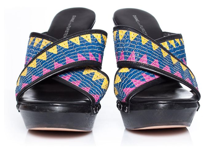 Wedge etnici di piattaforma Diane von Furstenberg. Multicolore - vista 3