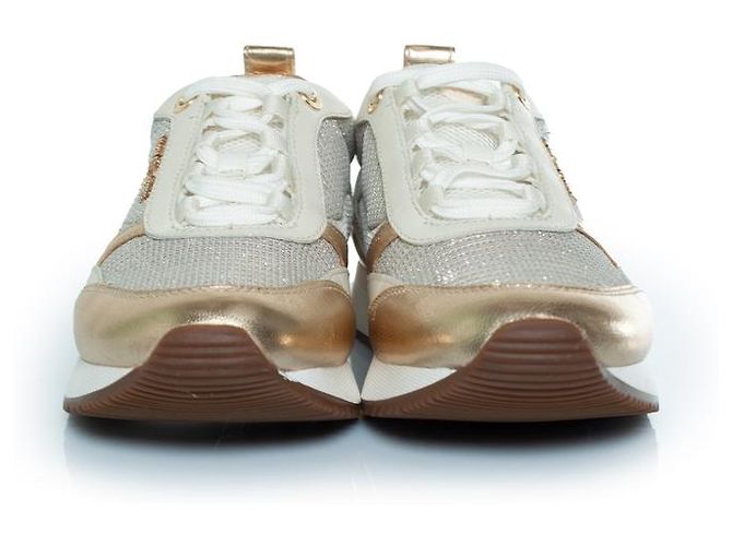 Sneakers Allie Stride di Michael Kors D'oro Metallico - vista 3