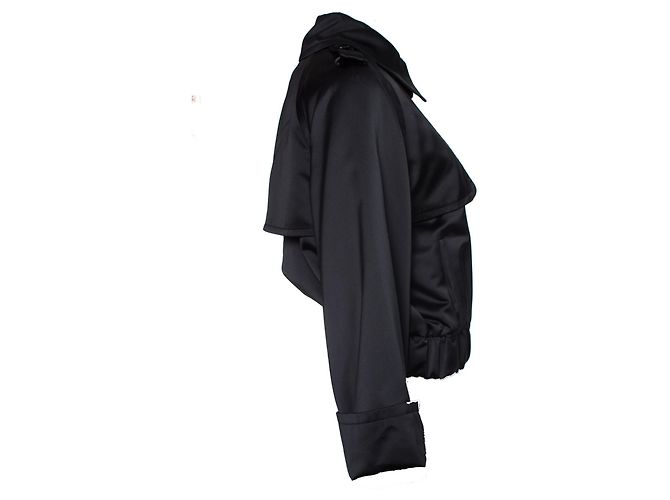 Schwarze Satin-Bomberjacke von Dolce & Gabbana - Ansicht 3